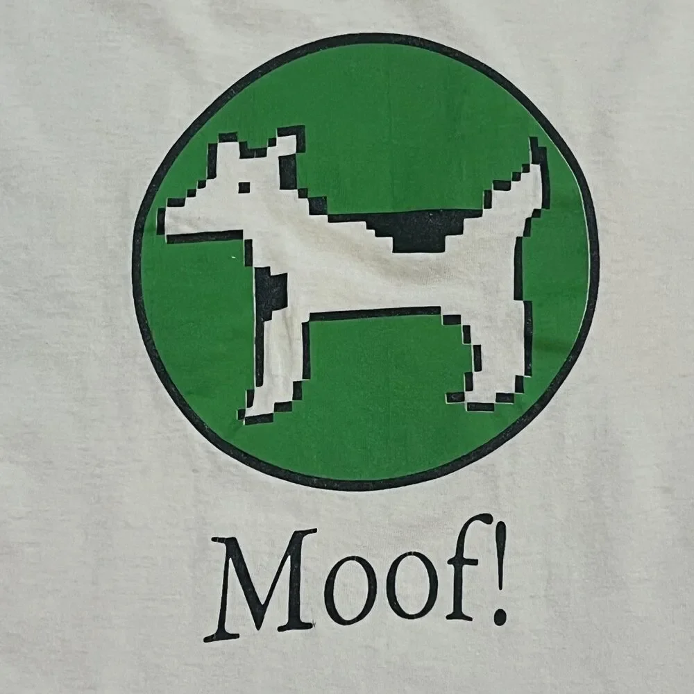 RARE! Vintage 90s Apple Moof Dog Carbon Computing Promo T-Shirt Hanes - Men's XL - Picture 5 of 7